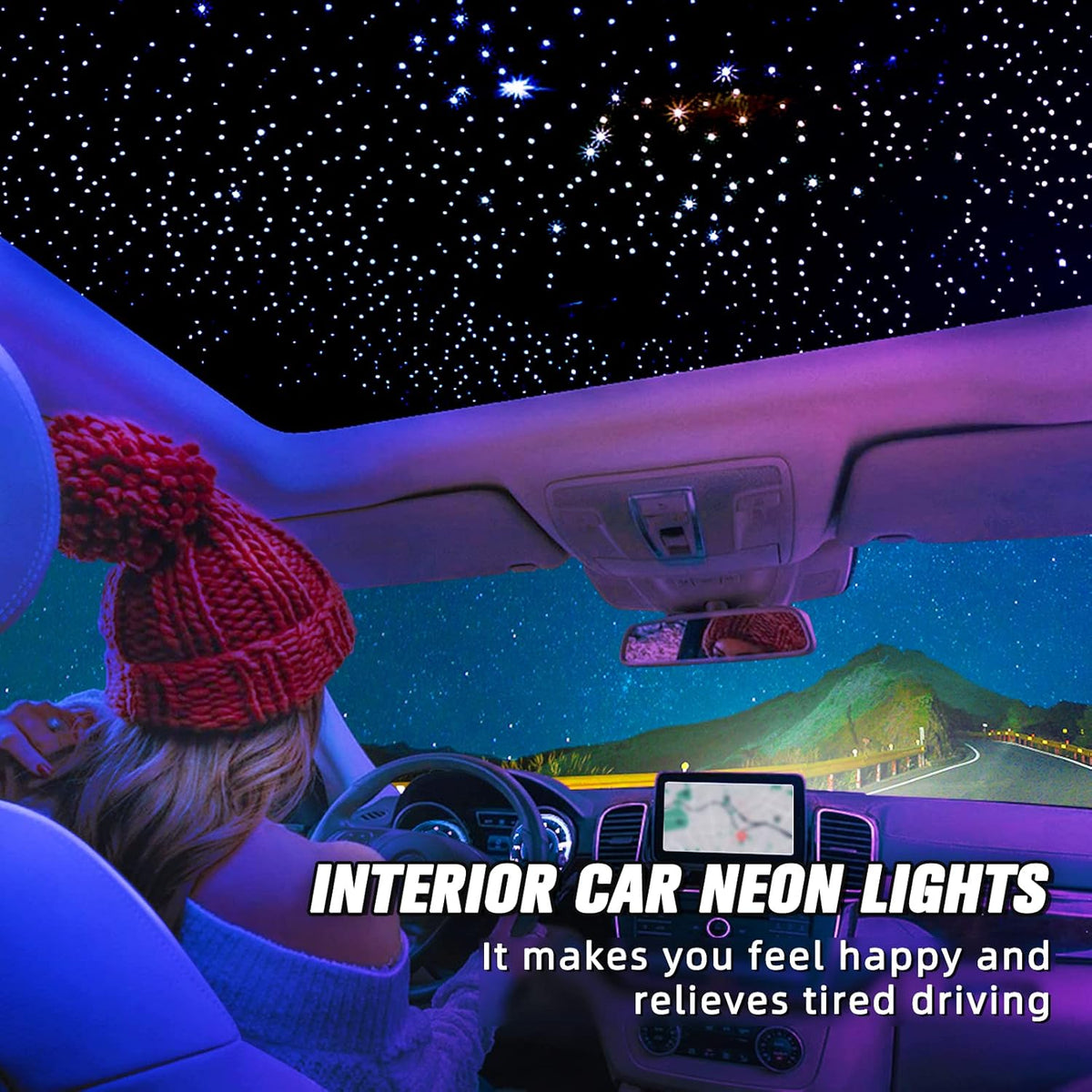 16W Sterrenhemel glasvezel licht voor auto/thuis, glasvezelkabel 570pcs of (0.75+1.0+1.5mm)*4m Star plafondlampen kit met Bluetooth-app/afstandsbediening/muziekmodus