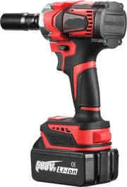 Slagmoersleutel Pro7 - Borstelloos - Incl. 2 Accu's 18V en Oplader - Incl. Opzetstuk - Krachtig Koppel 1200 Nm - 8 snelheden - LED Licht