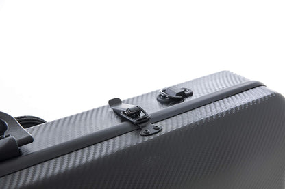 GEWA zuivere vioolkoffer polycarbonaat 2,4 zwart 4/4 gepolsterde ophanging, flexibele strijkstokbrug, accessoire- en muziekvak en veel comfort