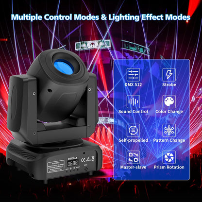UKing DMX512 podiumverlichting, led, 100 W, RGBW, 8 patronen, 8 kleuren, DMX512, podiumverlichting, discoverlichting voor bar, club, feest, bruiloft