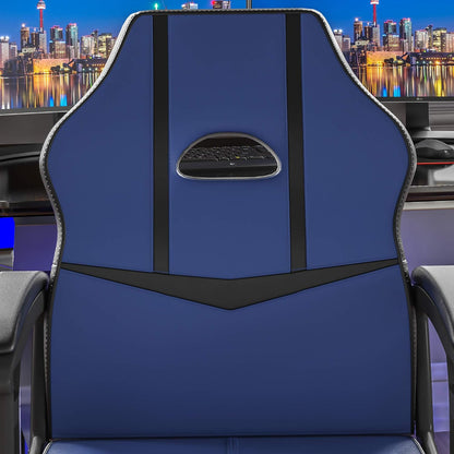 Gamingstoel – Bureaustoel – Gamestoel – Zwarte Blauw Stoel – Comfortabel – Verstelbare Hoogte & 360° Swivel