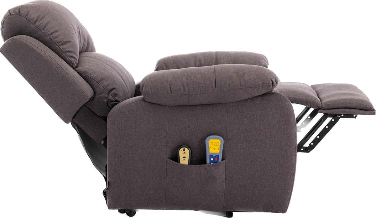 Astan Hogar Ramón AH-AR30920MR, relaxstoel met zelfhulpfunctie (genezing van personen), elektrische ligstoel, massage en therapie, bruin