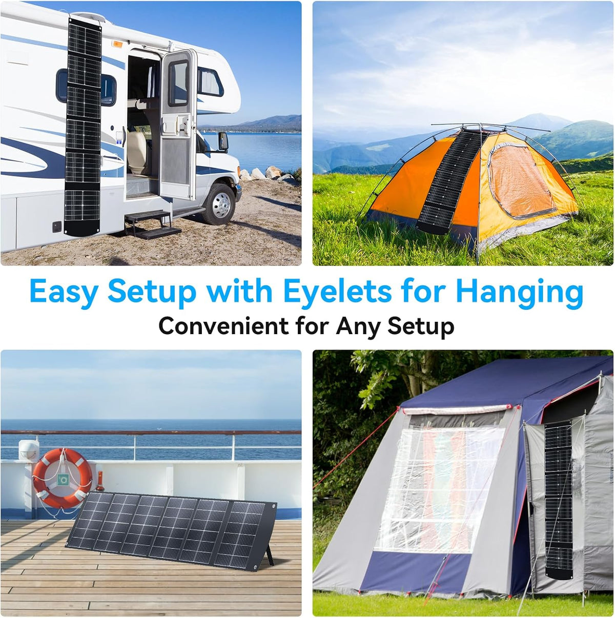 Ecosonique 200W Portable Solar Panel Foldable with Kickstand, USB-C PD3.0 & USB-A QC3.0, MC4, Multi-Output for Power Stations, Generators, Motorhomes, Hiking - QUORE
