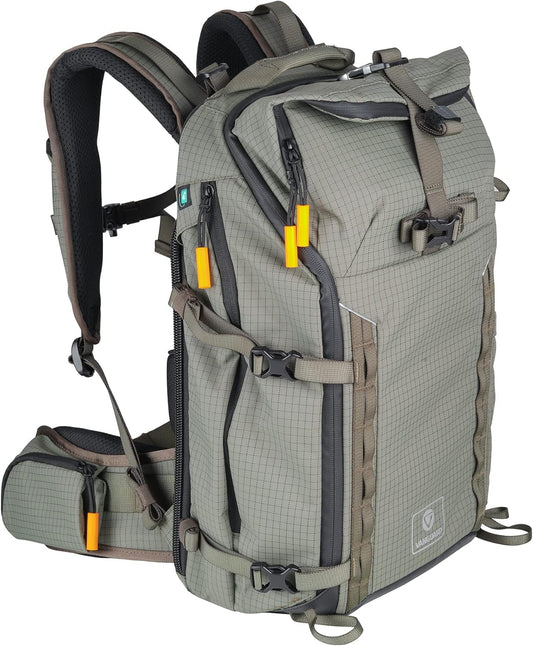 Camerarugzak – Fototas – Fotorugzak – Cameratas – Rugzak Voor Camera – Groen 29 x 23 x 47,5 cm – Afneembaar Cameravak – Statiefhouder En USB-poort