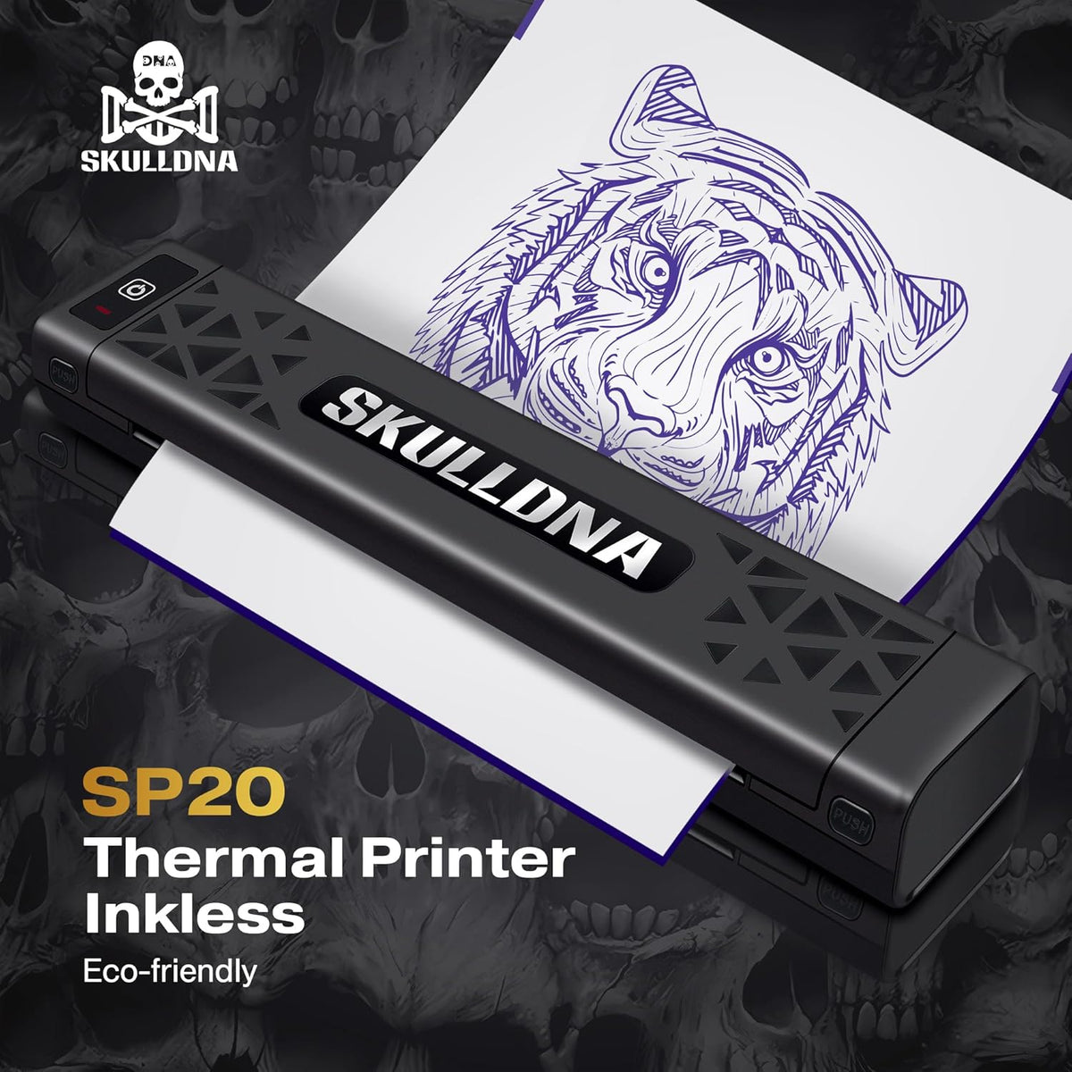 Tattoo Printer – Tattoo Stencil Printer – Thermische Printer – Draadloze Printer – Mini Printer – Bluetooth Connectiviteit – Hoge Resolutie 203 DPI – Compact & Lichtgewicht