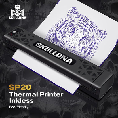 Tattoo Printer – Tattoo Stencil Printer – Thermische Printer – Draadloze Printer – Mini Printer – Bluetooth Connectiviteit – Hoge Resolutie 203 DPI – Compact & Lichtgewicht