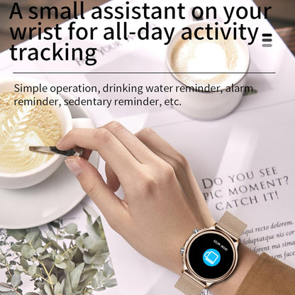 Smartwatch Dames met Bellen/Kiezen via Bluetooth, Smart Watch voor Dames, Slaapmonitor Menstruatie volgen, Calorie Stappenteller Stopwatch Smart Activity-Armband voor Android iOS (Goud)