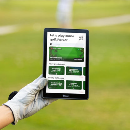Pinned Golf Het Caddie draagbare golf GPS-apparaat - in zonlicht leesbaar 8 inch scherm, 45.000+ banen, waterdicht, touchscreen golf GPS-handheld met geavanceerde analyse, geen kosten