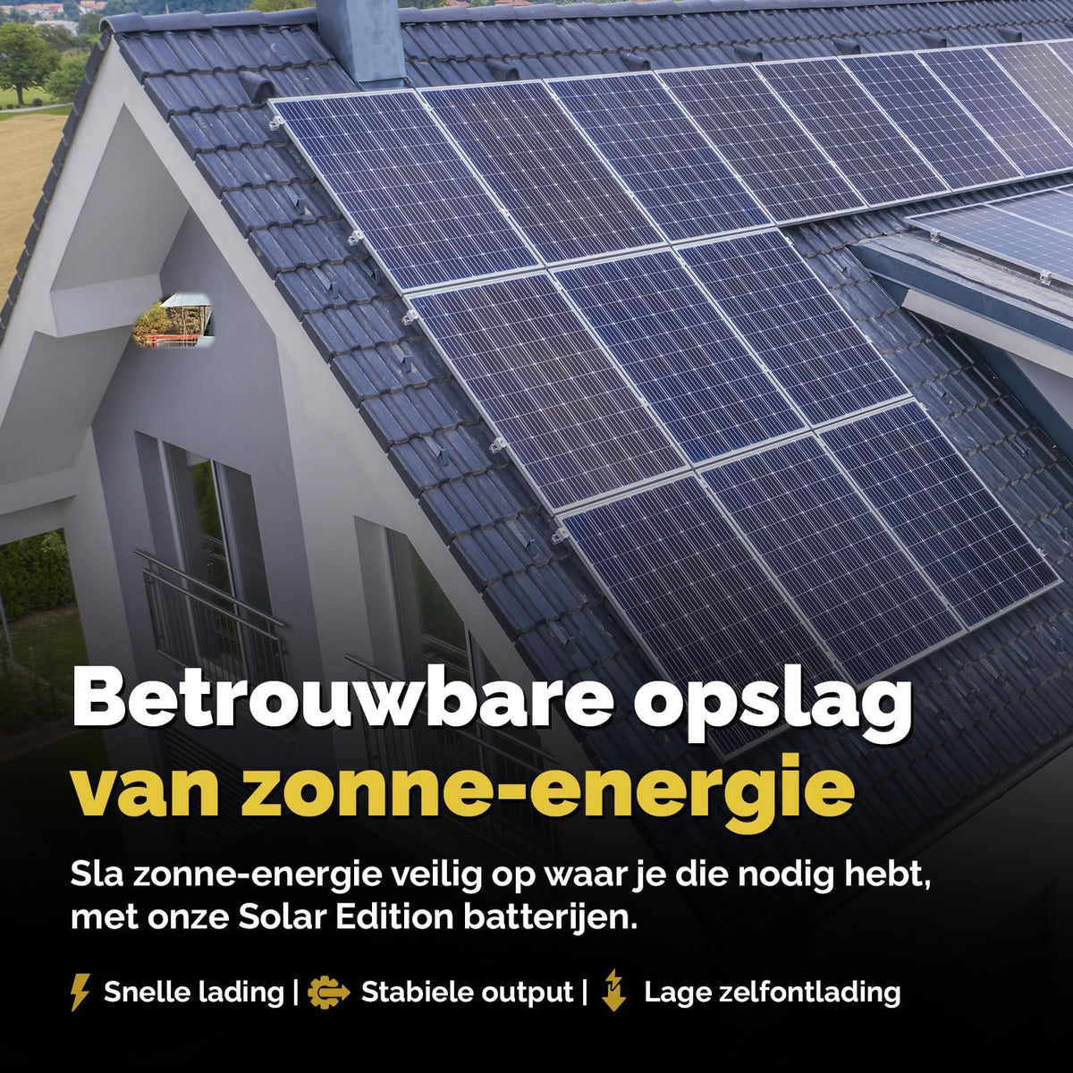 Electronicx AGM boordaccu 120Ah 12V – Deep Cycle Solar Edition – 12V C100 zonne-energie accu met AGM-technologie – 353x175x190mm – onderhoudsvrij – voor camper, boot, fotovoltaïsch 120 Ah