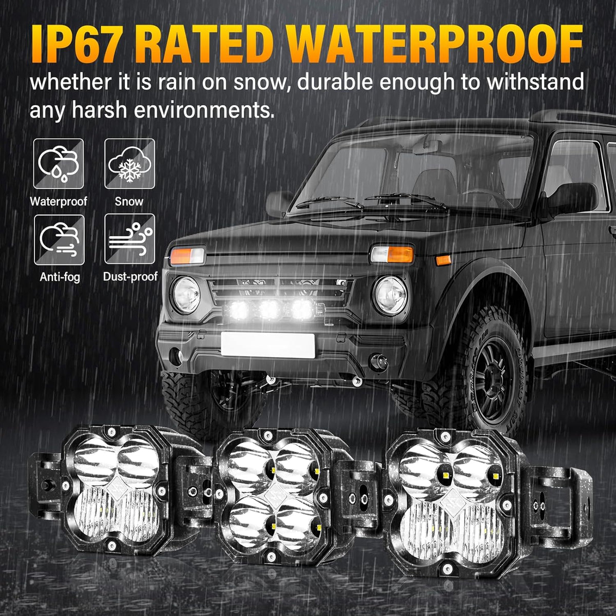 SKYWORLD Koppelbare LED-lichtbalk, 21 inch 90W 7500 LM, Offroad Mistlamp voor 4x4 Auto Vrachtwagen UTE ATV Boot Tractor, 6000K Wit Waterdichte Koplamp, Spot Flood Combo Beam
