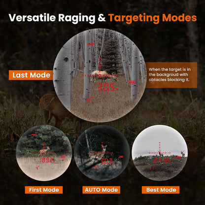 MiLESEEY Jacht-afstandsmeter met rood display, 2000-yard laser-afstandsmeter met dubbele voeding, 7,5° gezichtsveld, 90% transmissie, afstandsmeter/hoekmeter/boogmeter voor jagers