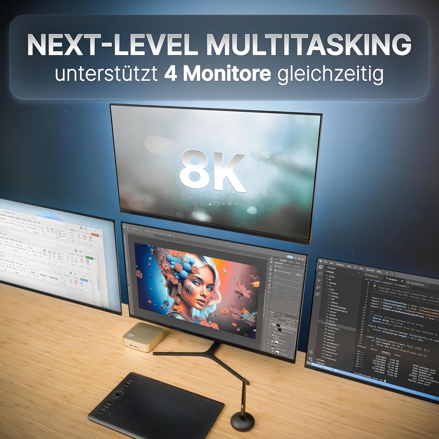 Lux Intel® Core-i5 12 Gen. • NUC 12 Lux PC • 8 kernen, tot 4,4 GHz • 16 GB RAM, 512 GB SSD • WiFi 6E • BT 5.3 • TB 4 • Microsoft Windows 11 Pro • Microcomputer voor thuis en op kantoor