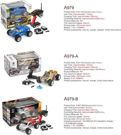 WLtoys XKS A979 Remote Control Off-road RC Car High-speed Water Proof 1:18 2.4G 4WD Foot AlloyToys For Boys Birthday Gifts A979 (A979 1B Red black)