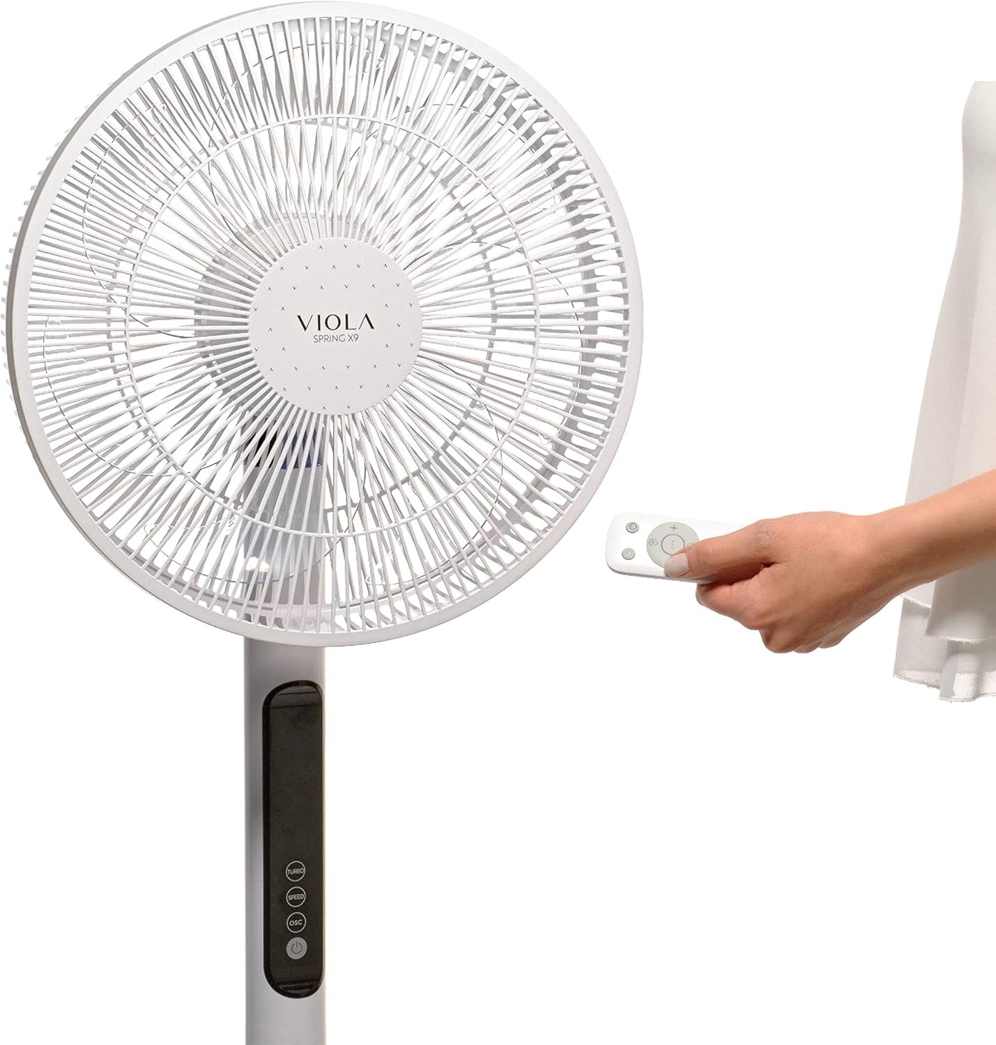 Stille Staande Ventilator – Ventilator Met Afstandsbediening – Vloerventilator – Slaapkamer Ventilator – Woonkamer Ventilator – 9 Snelheden – 19 W Laag Stroomverbruik