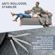 KingCamp Opblaasbare bank, outdoor, camping, luchtbank, met rugleuning, armleuning, opblaasbare bank, camping, voor indoor, outdoor, party, reizen, strand