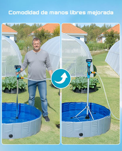 Seesii Regentonpomp draadloze staaf waterpomp met statief