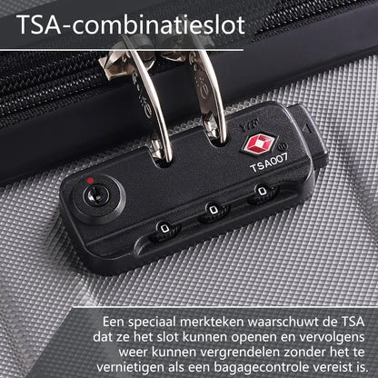 COOLIFE Reiskoffer hardshell koffer Grote Inchecken Uitbreidbare Koffer Bagage Lichtgewicht Reiskoffer incl. TSA-slot trolley bagage rolkoffer 4 wielen ABS harde schaal (Meer Blauw, 77cm-93L)