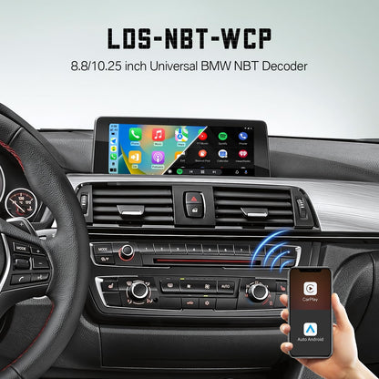 Linux Retrofit Kit Decoder met Draadloze CarPlay & Android Auto Mirrorlink Navigatie voor BMW 1 3 5 6 7 Serie E81 E90 F10 2008-2012 X1 X3 X5 X6 CIC Systeem E70 E71 F25 2009-2015 (past niet voor F20