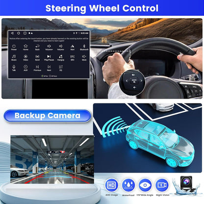 Inefala Android 2 Din Wireless CarPlay Autoradio met gemotoriseerd scherm 2+64G Draadloze met Bluetooth 1 DIN Bluetooth Stereo met Android Auto Mirror Link FM RDS GPS WiFi Achteruitrijcamera AUX USB