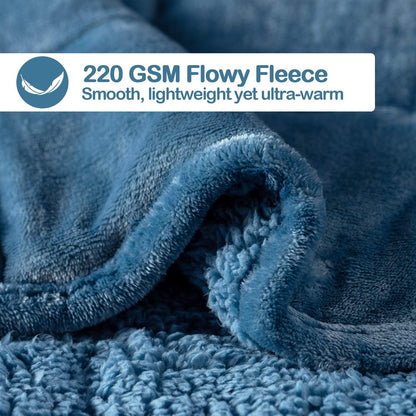 Sivio Verzwaarde deken Queen 9 kg voor volwassenen, ultra pluizige warme sherpa en gezellige pluche flanellen fleece, dubbele queensize dikke beddeken, zware deken geweldig om te ontspannen, 150 x 200