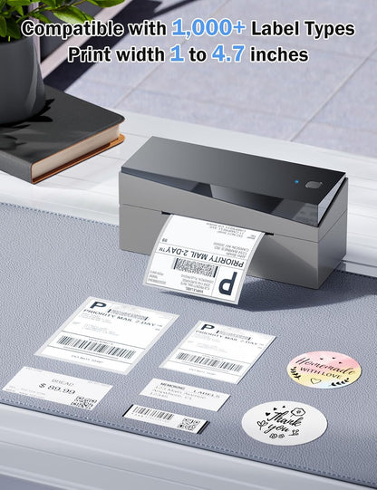 Memoking Bluetooth DHL labelprinter, mobiele Thermo 4 x 6 verzendlabels, printer voor kleine familiebedrijven, 249-BT printer voor eBay, Etsy, UPS, USPS, Amazon, Royal Mail, Hermes, Shopify, FedEx