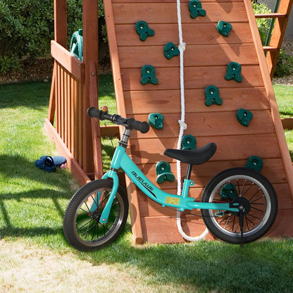 16 Inch Loopfiets Voor Kinderen Van 5-8 Jaar, Loopfiets Met Remmen, Verstelbaar Zadel, Lichtgewicht Koolstofstalen Frame Met Beugel, Stabiel En Duurzaam,Groen