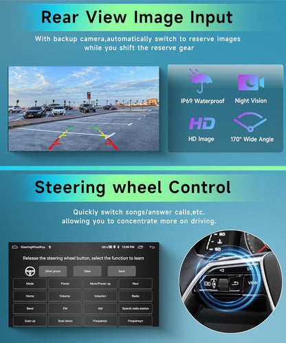 2G & 64G Podofo 10.1 '' Autoradio voor VW Touran 1 2003-2010 Draadloos Carplay Android Auto, Android 13 Radio 2 Din met Bluetooth WiFi GPS HiFi RDS/FM + AHD Achteruitrijcamera/Canbus