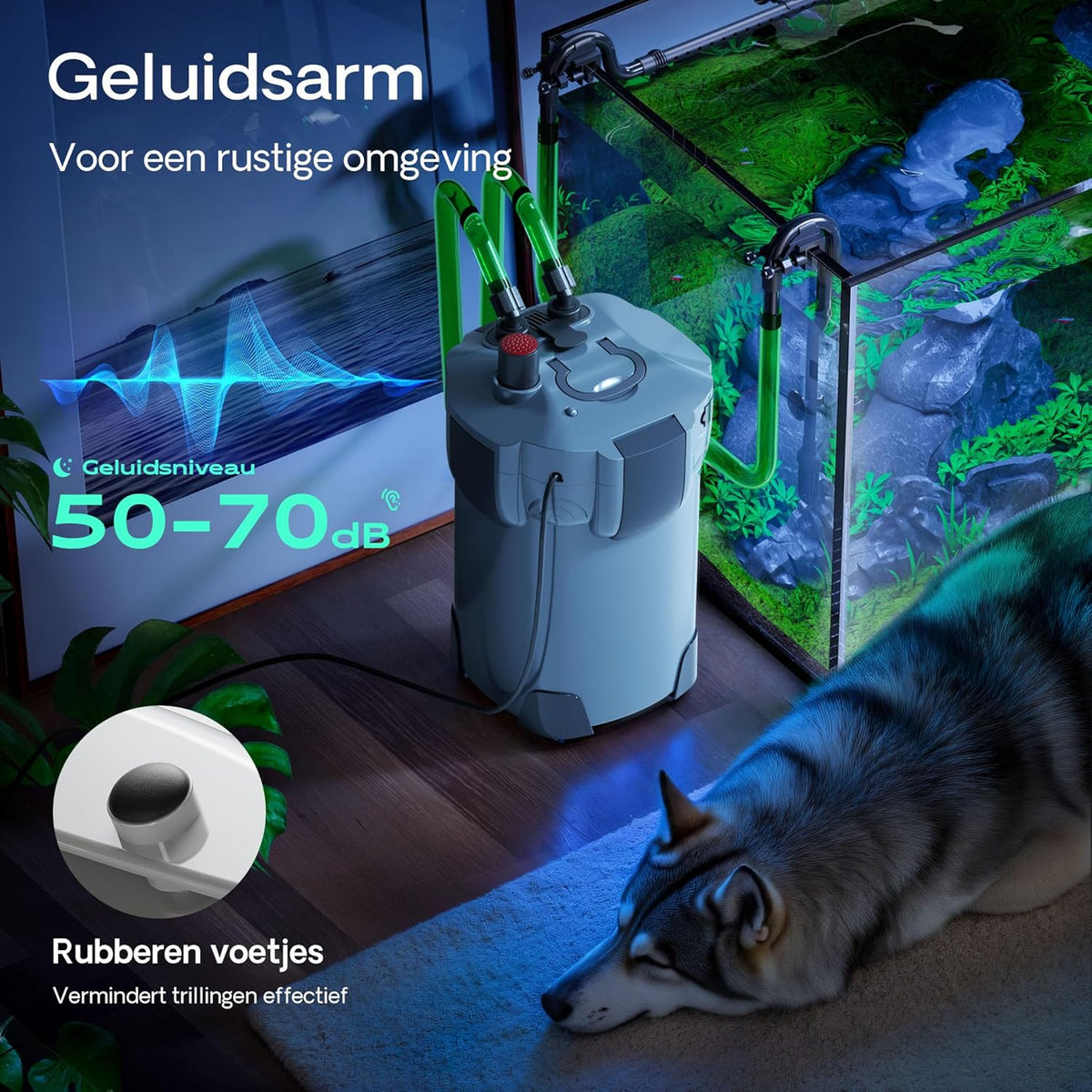 SunSun HW404A extern aquariumfilter 2000 l/h 4-fasen kamerfilter filtermateriaal aquaria filter