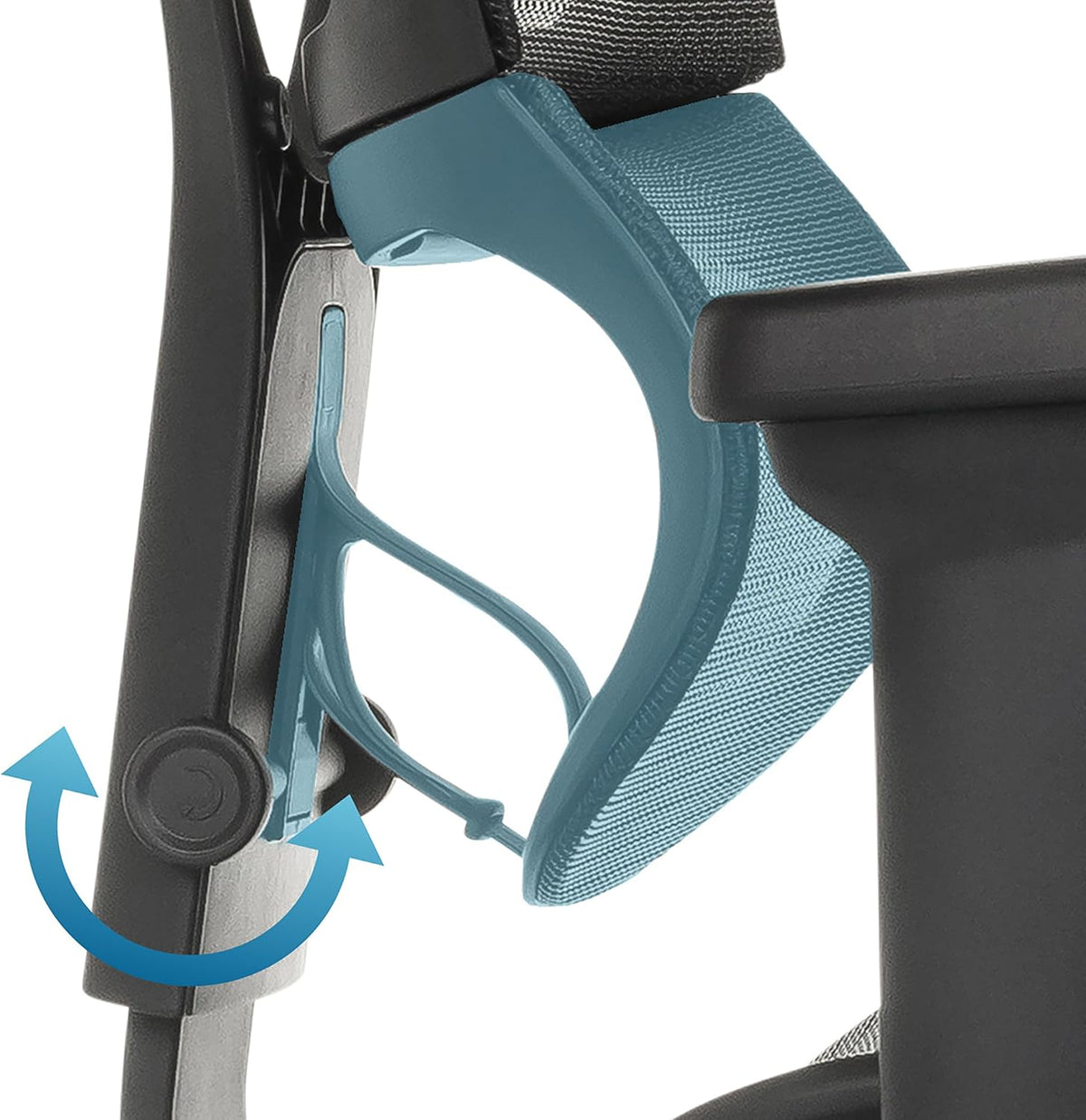 hjh OFFICE Ergonomische Ergohuman Slim Ultra GEN2 Bureaustoel met flexibele lendensteun, netbespanning, zwart