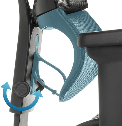 hjh OFFICE Ergonomische Ergohuman Slim Ultra GEN2 Bureaustoel met flexibele lendensteun, netbespanning, zwart