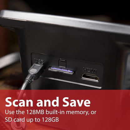 Magnasonic All-in-one filmscanner met 24 MP, 12,7 cm (5 inch) groot display en HDMI, converteert films van 35 mm/126/110/Super 8 en dia's 135/126/110 in digitale foto's, intern geheugen (FS71)