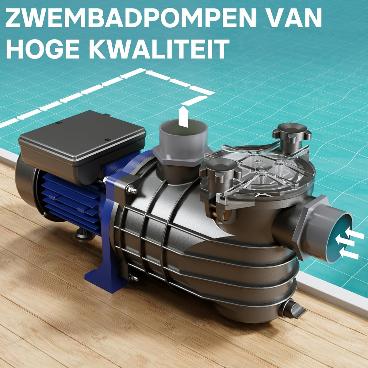 Poolpomp 13200 l/h 370 W zwembadpomp filterpomp circulatiepomp pool