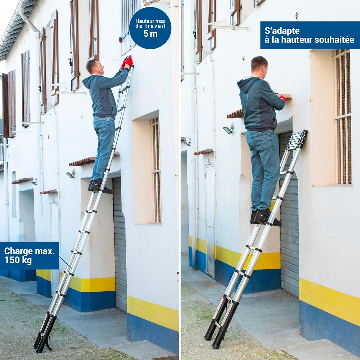 Telescoo14, telescopische ladder, 14 treden