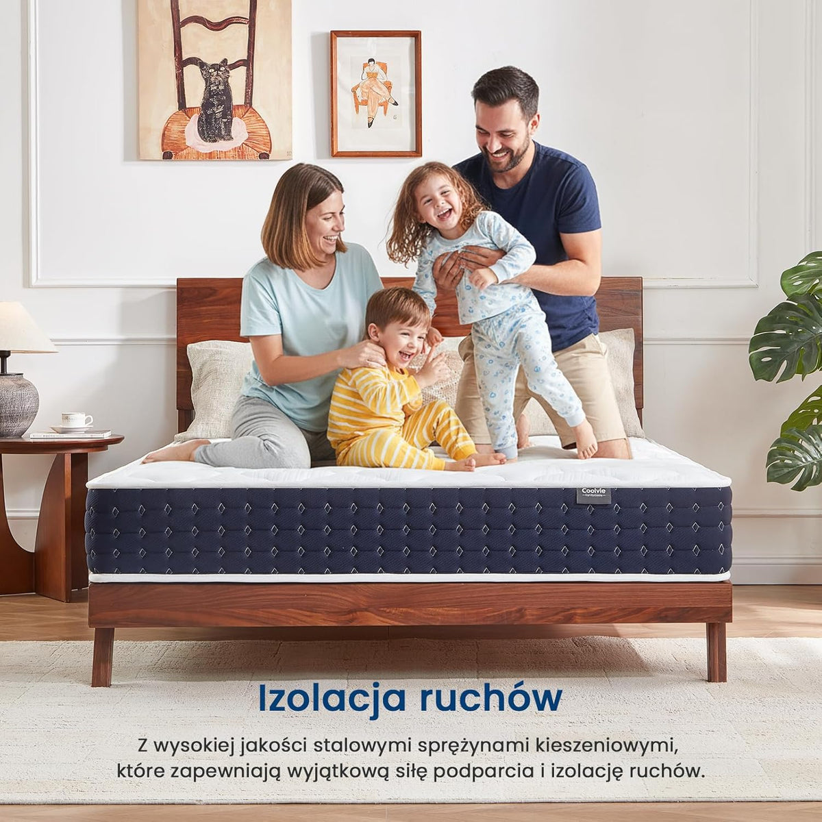 Coolvie Matras, 140 x 200 cm, orthopedische 7-zone pocketveringmatras, H3, hoogte 20 cm, met gel-traagschuim voor zijslapers en rugslapers, Oeko-Tex gecertificeerd