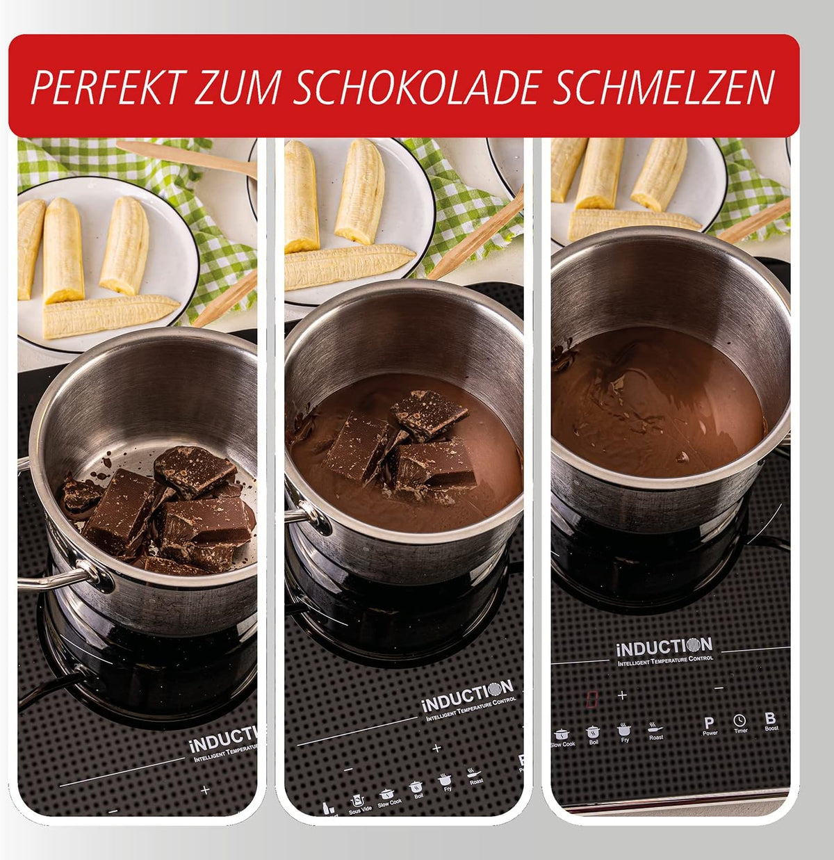 Inductiekookplaat – Enkele Kookplaat – Kookplaat – Inductiekookplaat Compact – Keramische Kookplaat – Super Plat Design – Temperatuurnauwkeurige Sensor
