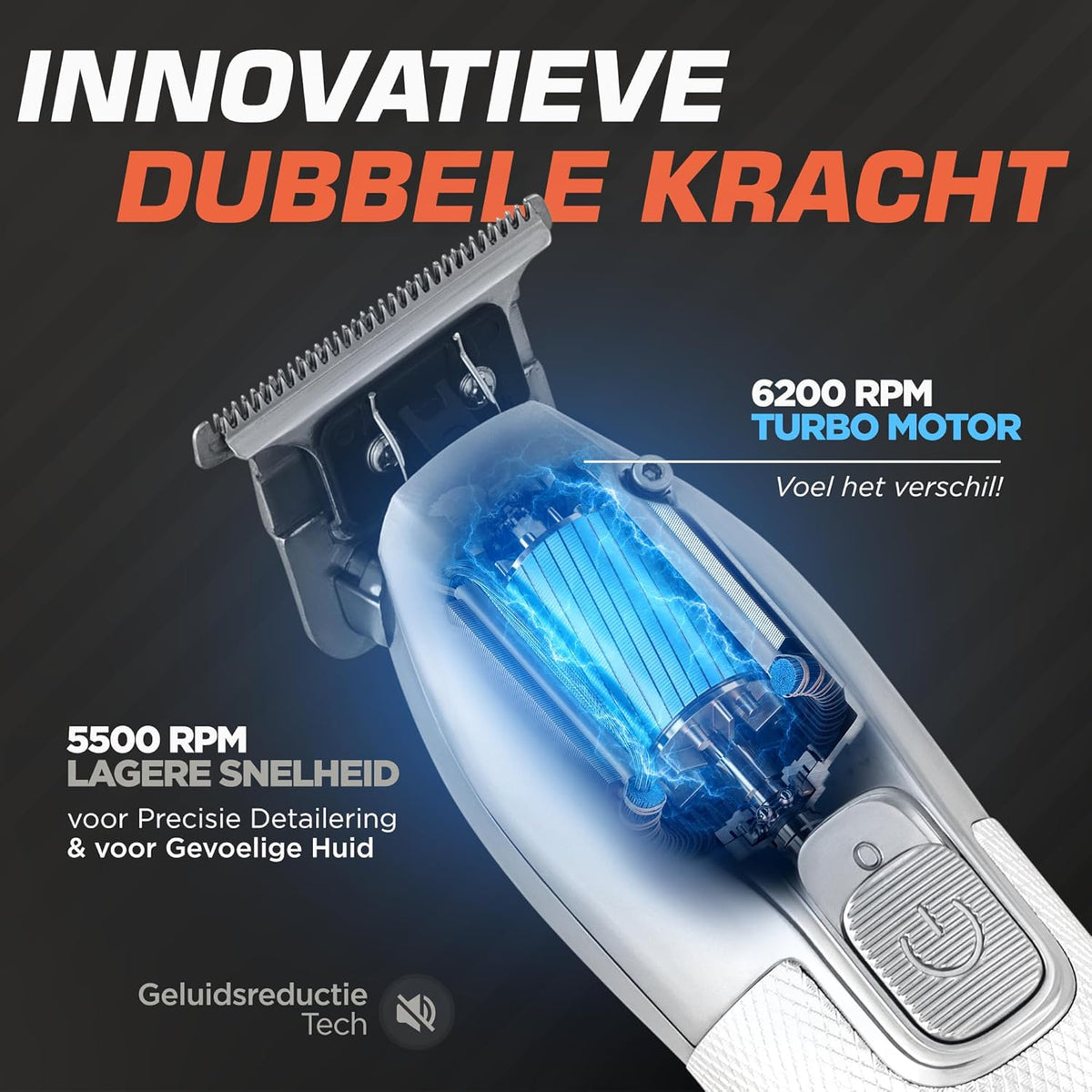 Fagaci Tondeuse Mannen met Turbo Kracht en Nauwkeurig Knippen, Trimmer for Men, Lange Batterijduur 5u Tondeuse, 3u Trimmer