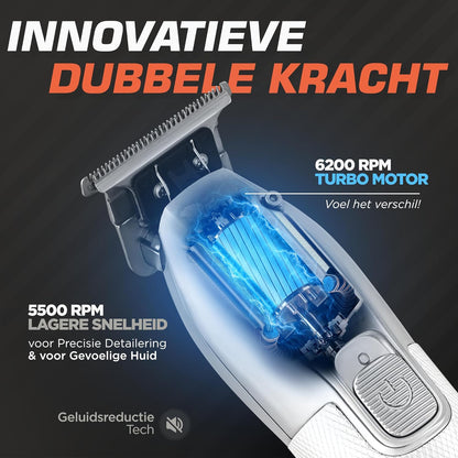 Fagaci Tondeuse Mannen met Turbo Kracht en Nauwkeurig Knippen, Trimmer for Men, Lange Batterijduur 5u Tondeuse, 3u Trimmer