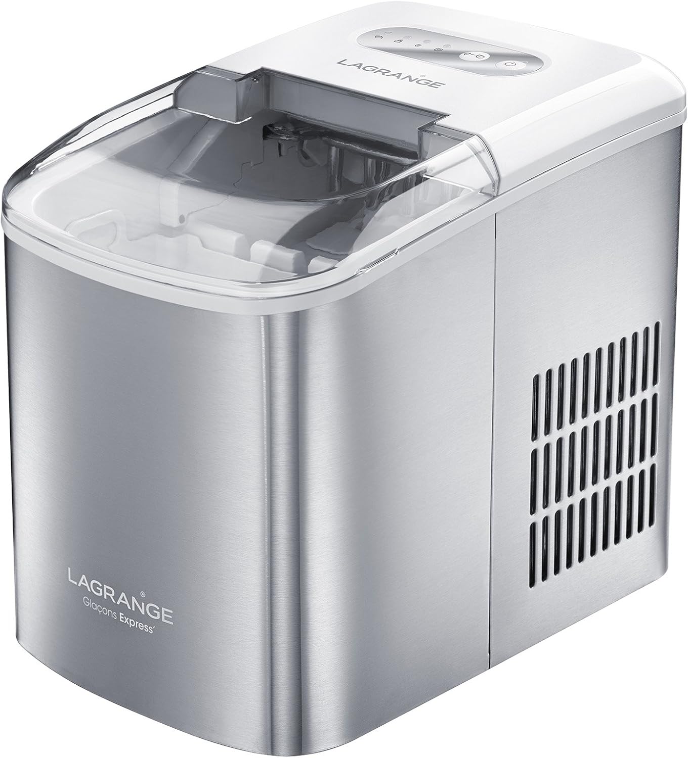 Lagrange 489002 Express ijsmachine, roestvrij staal 37,3 x 24,4 x 31,5 cm