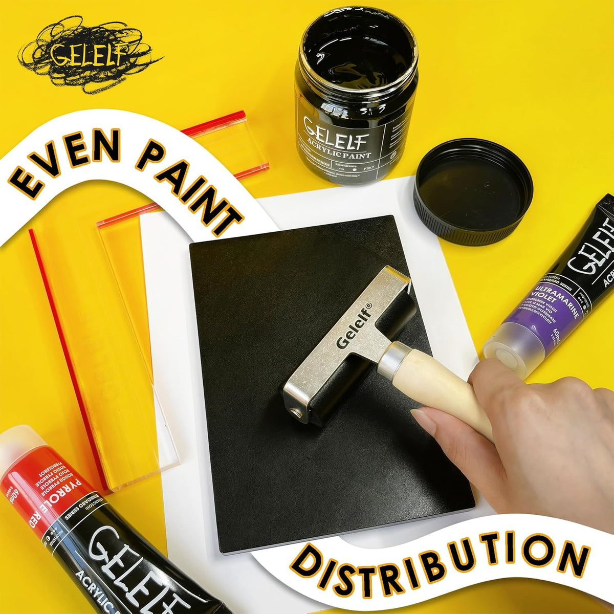 Gel Printing Plate Set - 5" x 7" gewaardeerd 6-pack herbruikbare gel plaat monoprinting tools, ideaal voor kaarten maken, journaling, scrapbooking, kunstlessen en prenten workshops