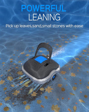 Zwembadstofzuigers - Zwembadrobot - Automatische Zwembadreiniger - met Automatisch Parkeren - Twee Waterinlaten - 100min. Autonome Zwembadstofzuiger - voor Zwembaden Onder de 80m² - Donkergrijs