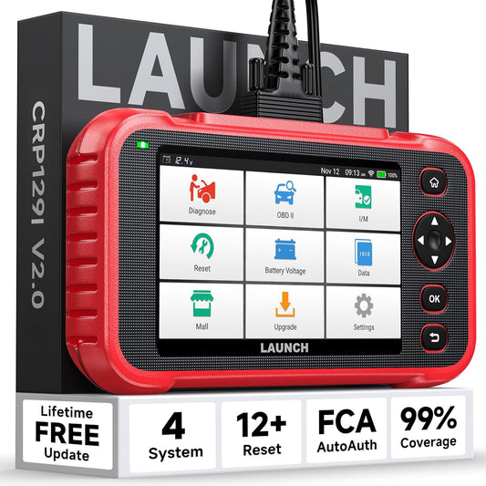 Launch CRP129I V2.0 OBD2 scanner 4 systeem auto diagnostisch gereedschap met 12 reset, motor transmissie ABS SRS, levenslange gratis update, ABS/SAS/olie/BAT/DPF/TPMS reset auto VIN diagnostische