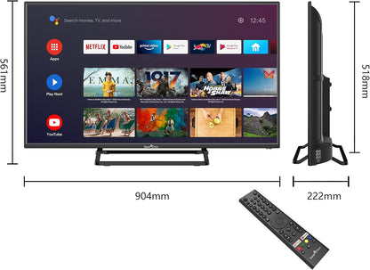 Smart Tech 40 inch FHD Android TV, Netflix en Youtube