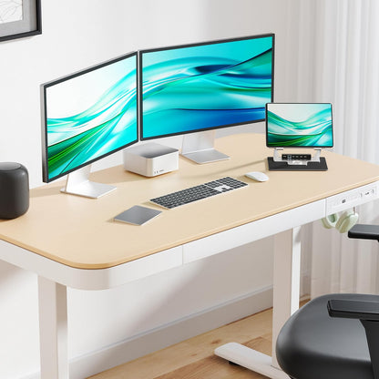 Wiltec desk table height adjustable with 1 motor charging station, memory function, collision protection and sit/stand memory 1180 x 600 mm - QUORE