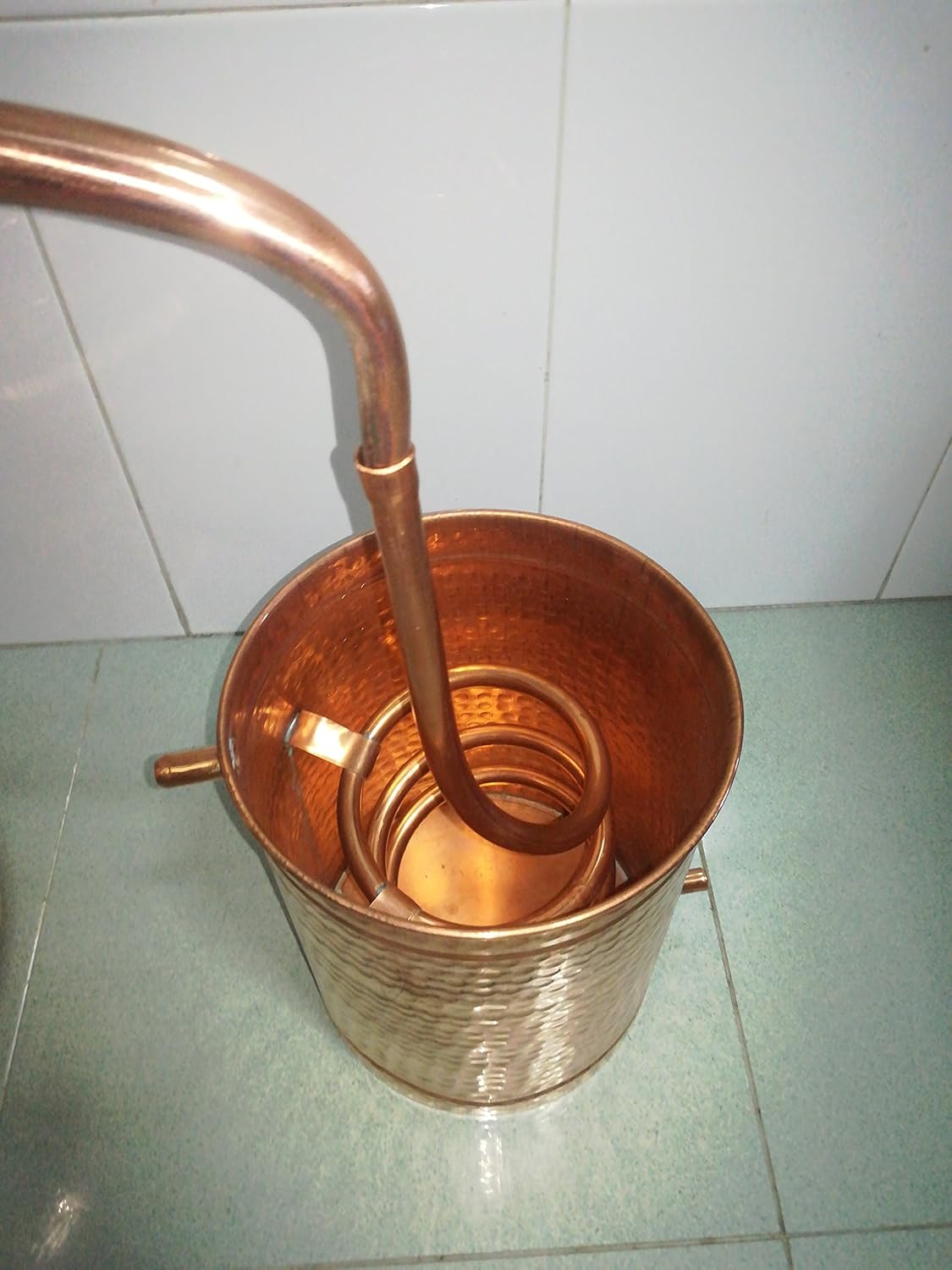 distiller kettle distiller STILL COPPER traditional 20L with thermometer - QUORE