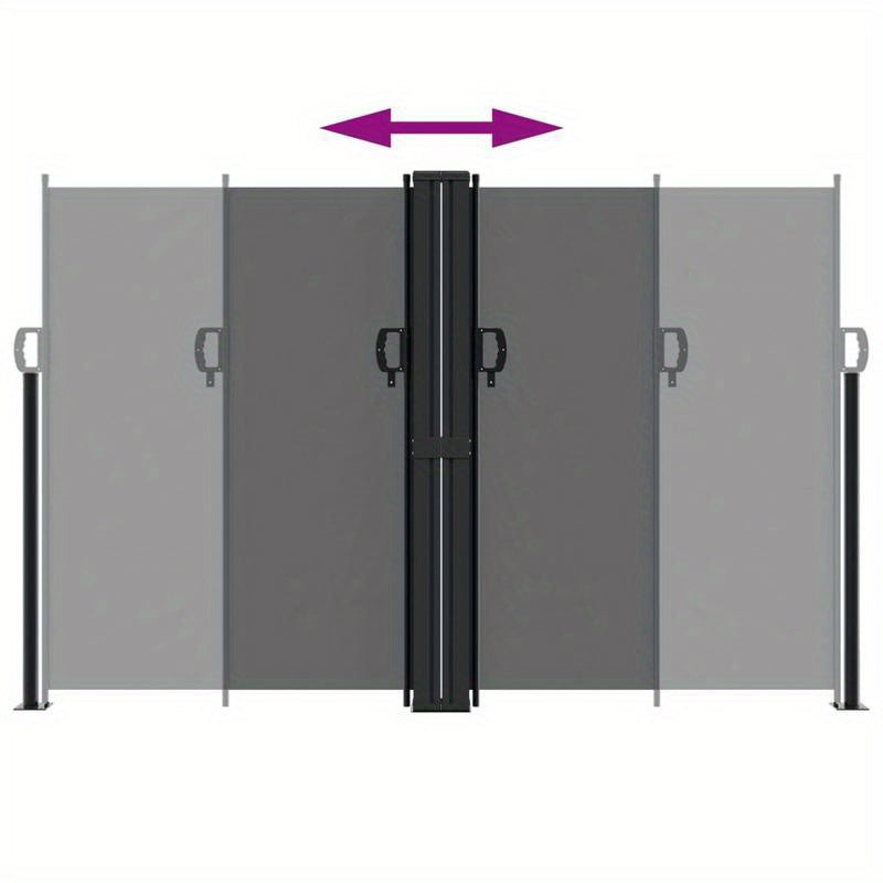 Uitschuifbaar Windscherm – Privacy Scherm – Beschermingsscherm – Balkon Scherm – Tuin Windscherm – 160 Cm Hoog – 600 Cm Breed - Zwart