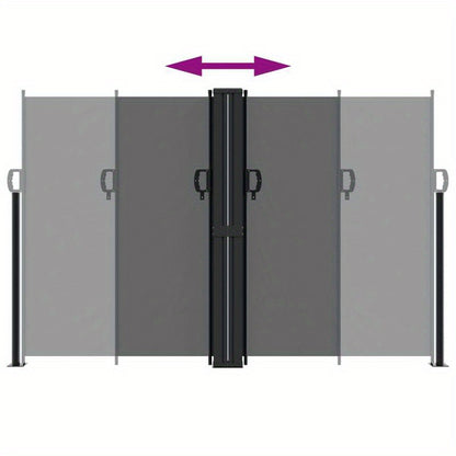 Uitschuifbaar Windscherm – Privacy Scherm – Beschermingsscherm – Balkon Scherm – Tuin Windscherm – 160 Cm Hoog – 600 Cm Breed - Zwart