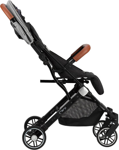 MoMi ESTELLE Vanaf 6 maanden (tot 15 kg), inklapbare kinderwagen met 5-punts riem, boodschappenmand, telescoopstang, inklapbaar