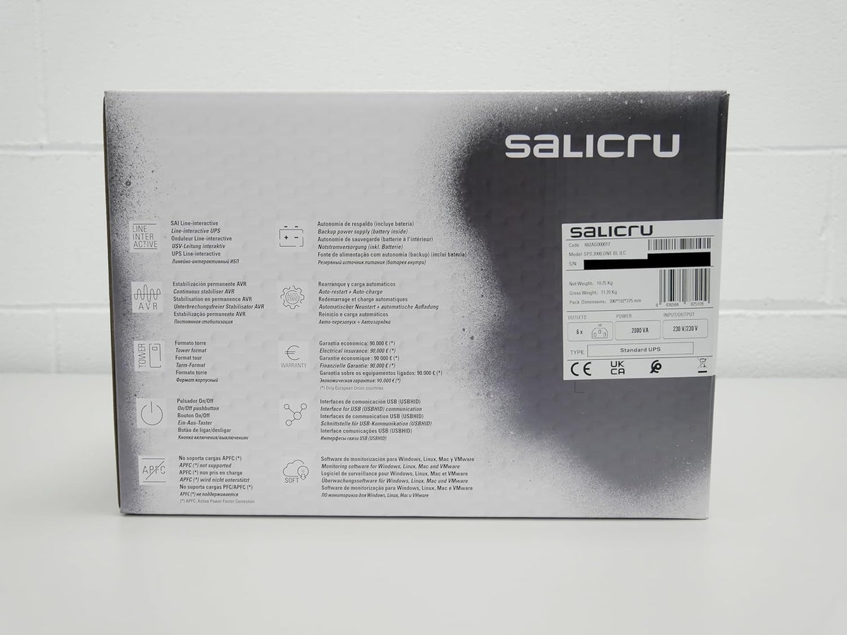 Salicru SPS 2000 ONE BL IEC – 2000 VA Line-interactive Uninterruptible Power Systems (UPS) (Socket type IEC)
