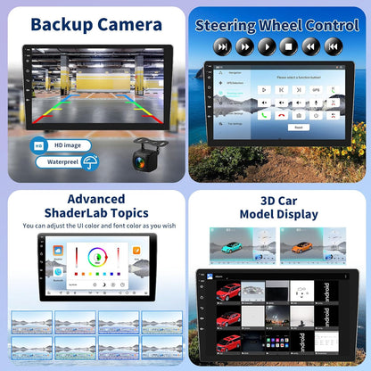 4G+64G 8-Kern Qualcomm Android 15 autoradio voor Hyundai IX35 2010-2015 met Navi Carplay Android Auto, 9 inch 2Din-autoscherm met GPS WIFI Bluetooth FM/RDS Radio DSP SWC Camera+MIC