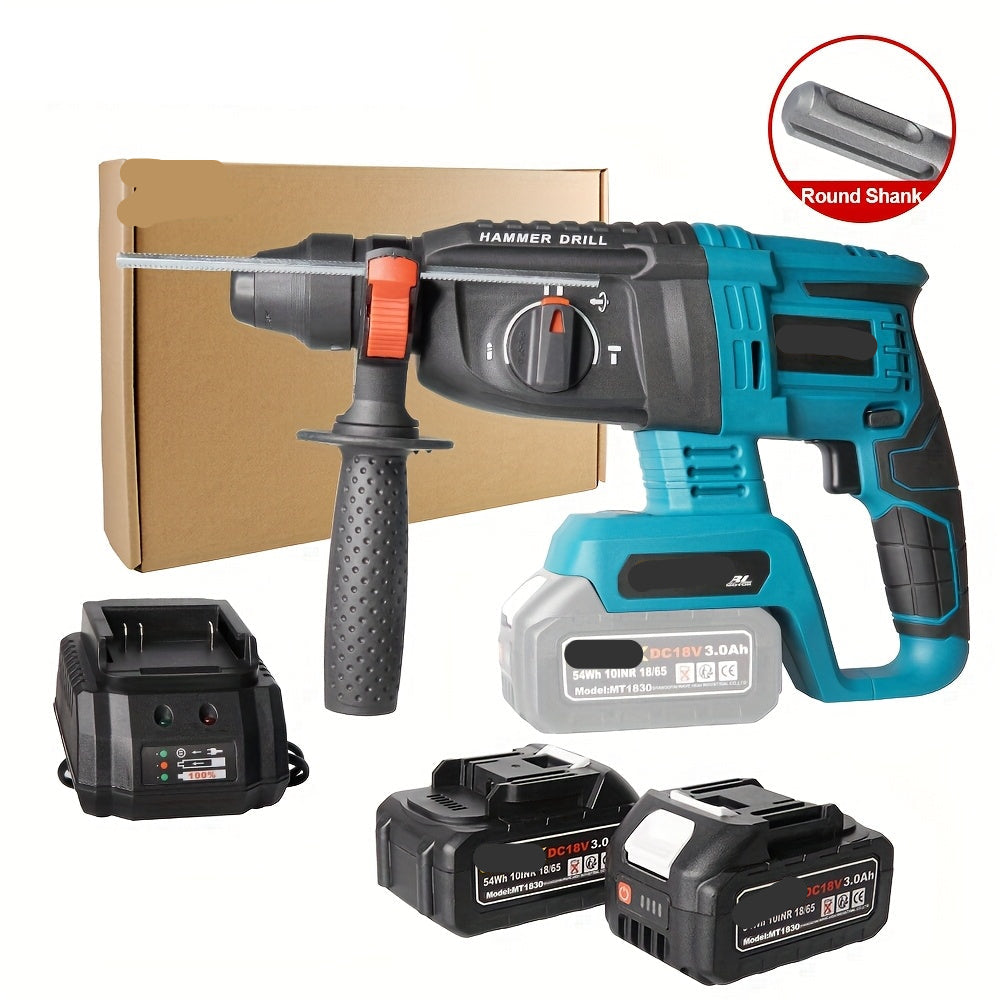 18V Accu Combihamer – Accuboormachine – Boorhamer – Klopboor – Draadloze Boormachine – Brushless Motor – Lithium-Ion 3.0Ah